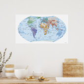 Illustrierte Karte 2 Poster (Küche)