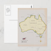 Illustrierte Karte Australiens (Vorne/Hinten)