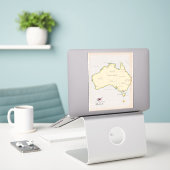 Illustrierte Karte Australiens Aufkleber (Laptop auf Schreibtisch)