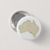 Illustrierte Karte Australiens Button (Vorne & Hinten)