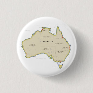 Illustrierte Karte Australiens Button