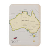 Illustrierte Karte Australiens Magnet (Vertikal)