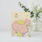 Illustrierte Karte der China (Stehend Vorderseite)