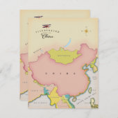 Illustrierte Karte der China (Vorne/Hinten)