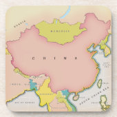 Illustrierte Karte der China Getränkeuntersetzer (Vorderseite)