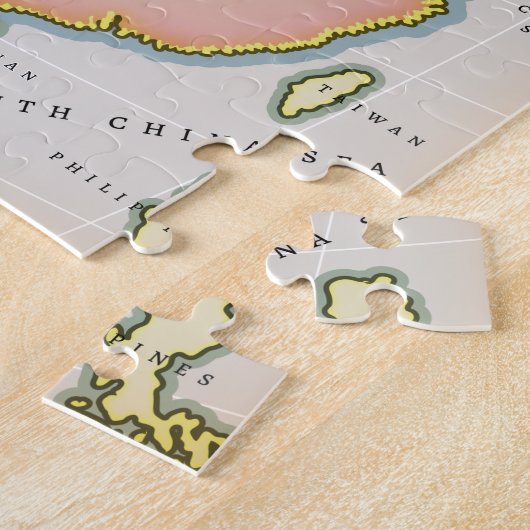 Illustrierte Karte der China Puzzle (Seite)