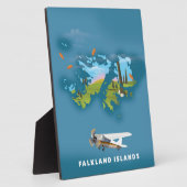 Illustrierte Karte der Falklandinseln Fotoplatte (Seite)
