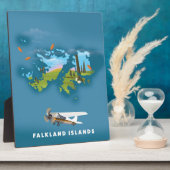 Illustrierte Karte der Falklandinseln Fotoplatte (Seite)
