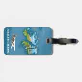 Illustrierte Karte der Falklandinseln Gepäckanhänger (Rückseite horizontal)