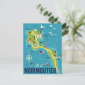 Illustrierte Karte der Insel Noirmoutier (Stehend Vorderseite)