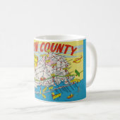 Illustrierte Karte der Jersey Shore Kaffeetasse (VorderseiteRechts)