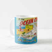 Illustrierte Karte der Jersey Shore Kaffeetasse (Vorderseite Links)