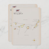 Illustrierte Karte der Kanarischen Inseln. (Vorne/Hinten)