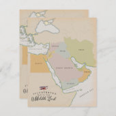 Illustrierte Karte des Nahen Ostens. (Vorne/Hinten)