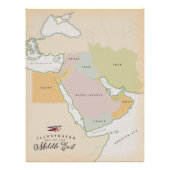 Illustrierte Karte des Nahen Ostens. Fotodruck (Vorne)