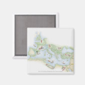 Illustrierte Karte des Römischen Reiches Magnet (Vorderseite/Rückseite)