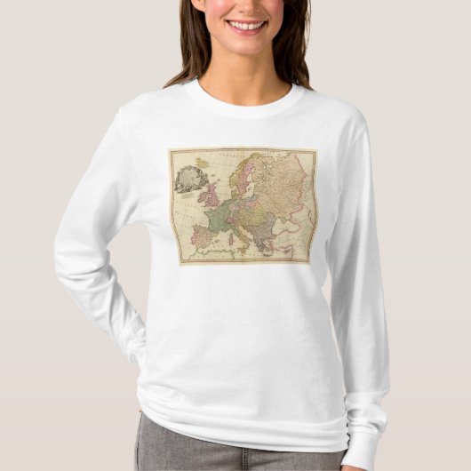 Illustrierte Karte Europas T-Shirt (Vorderseite)