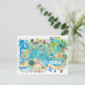 Illustrierte Karte für den Mittelmeerraum (Stehend Vorderseite)