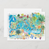 Illustrierte Karte für den Mittelmeerraum (Vorne/Hinten)