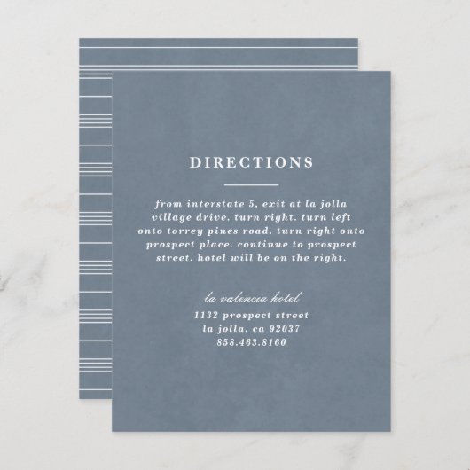 Illustrierte Karte für Knoten - Blauer Grau (Vorne/Hinten)