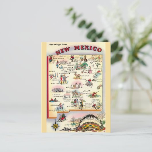 Illustrierte Karte für Mexiko (Stehend Vorderseite)