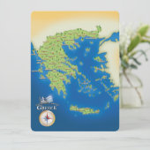 Illustrierte Karte Griechenlands. (Stehend Vorderseite)