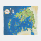 Illustrierte Karte Griechenlands. Fleecedecke (Vorderseite (Horizontal))