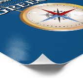 Illustrierte Karte Griechenlands. Poster (Ecke)