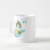 Illustrierte Karte Guatemala | Monogramm Kaffeetasse (Vorderseite Links)