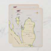 Illustrierte Karte Katars (Vorne/Hinten)