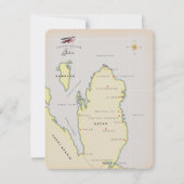 Illustrierte Karte Katars (Vorderseite)