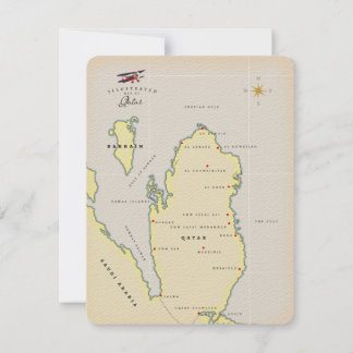 Illustrierte Karte Katars