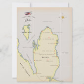 Illustrierte Karte Katars (Vorderseite)