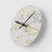 Illustrierte Karte Kubas Runde Wanduhr (Winkel)