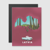 Illustrierte Karte Lettlands (Vorne/Hinten)