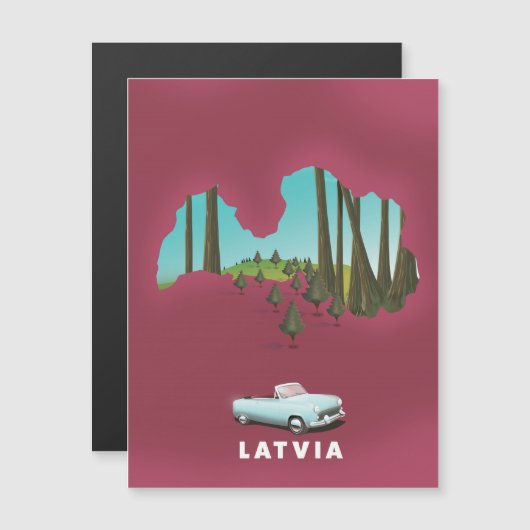 Illustrierte Karte Lettlands (Vorne/Hinten)