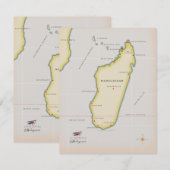 Illustrierte Karte Madagaskars (Vorne/Hinten)