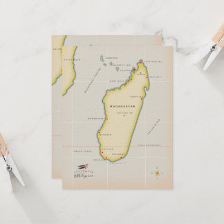 Illustrierte Karte Madagaskars
