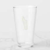 Illustrierte Karte Madagaskars Glas (Rückseite)
