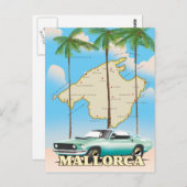 Illustrierte Karte Mallorcas (Vorne/Hinten)