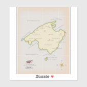 Illustrierte Karte Mallorcas Aufkleber (Blatt)