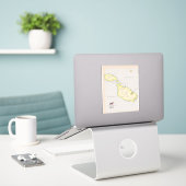Illustrierte Karte Maltas Aufkleber (Laptop auf Schreibtisch)