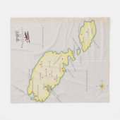 Illustrierte Karte Maltas Fleecedecke (Vorderseite (Horizontal))