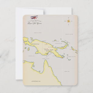 Illustrierte Karte Papua Neuer Guinea