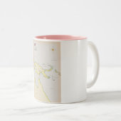 Illustrierte Karte Papua Neuer Guinea Zweifarbige Tasse (VorderseiteRechts)