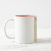 Illustrierte Karte Papua Neuer Guinea Zweifarbige Tasse (Links)