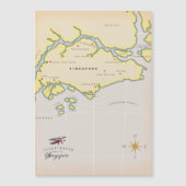 Illustrierte Karte Singapurs (Vorderseite)