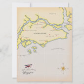 Illustrierte Karte Singapurs (Vorderseite)