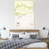 Illustrierte Karte Singapurs Leinwanddruck (Insitu (Schlafzimmer))