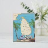 Illustrierte Karte Sri Lankas (Stehend Vorderseite)